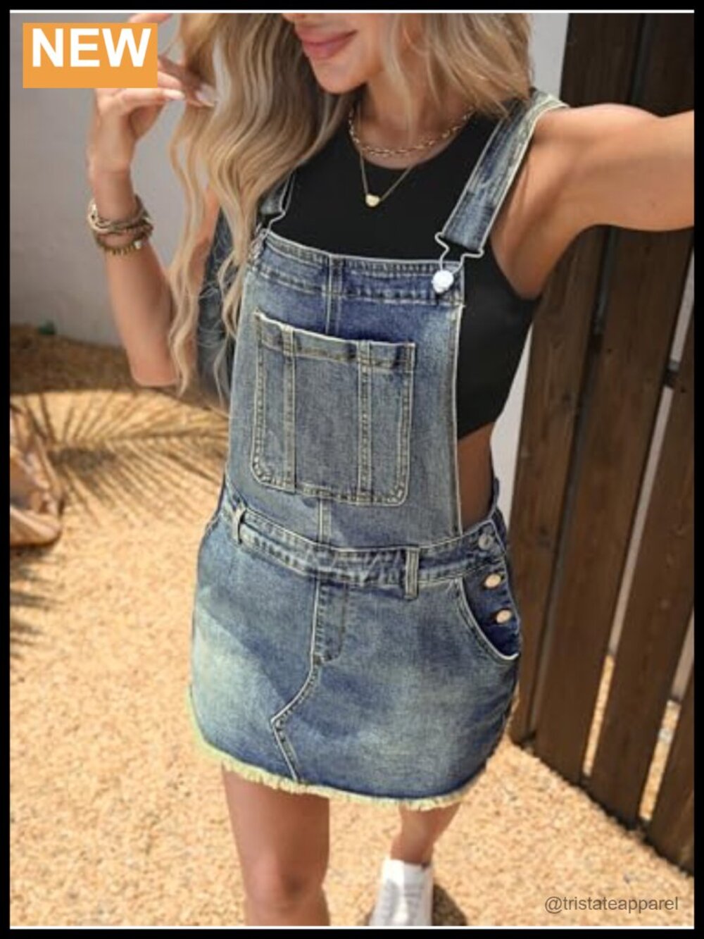 Denim Overall Dress Mini Skirt Suspender Western Cowgirl Outfit - Picture 4 of 6